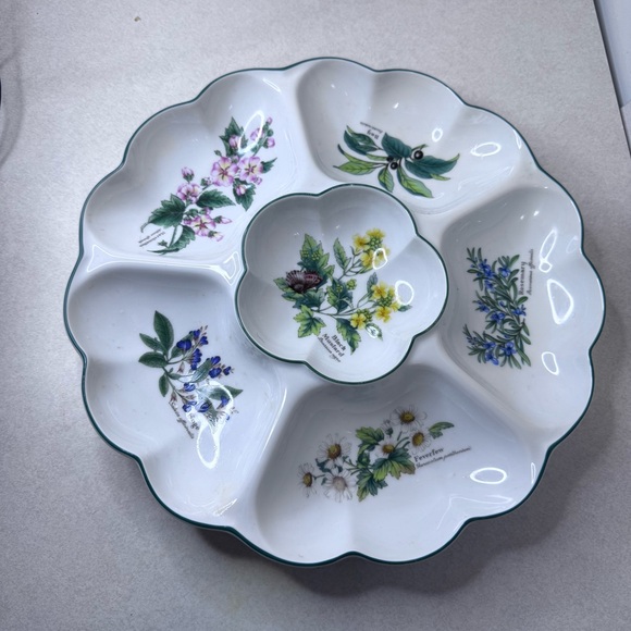 Royal Worcester Floral Patterned Divided Serving Platter Made in England - Picture 1 of 5
